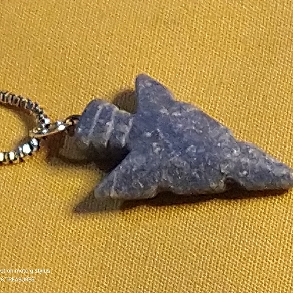 👉LOWEST PRICE AVAIL. OCEAN LARIMAR, SODALITE, OR MOSS AGATE ARROWHEAD, PENDANT. - Picture 6 of 9